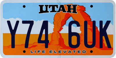 UT license plate Y746UK