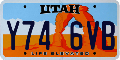 UT license plate Y746VB