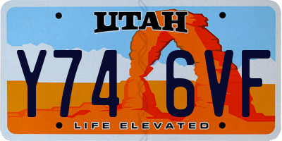 UT license plate Y746VF