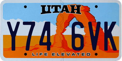 UT license plate Y746VK
