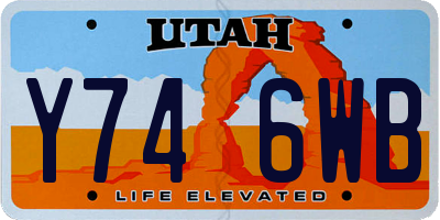 UT license plate Y746WB