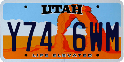 UT license plate Y746WM