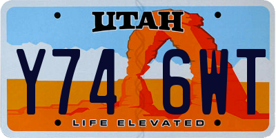 UT license plate Y746WT