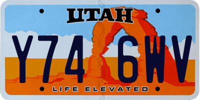 UT license plate Y746WV