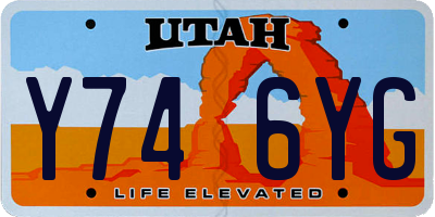 UT license plate Y746YG