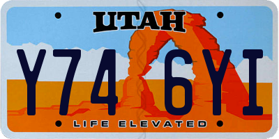 UT license plate Y746YI
