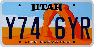 UT license plate Y746YR