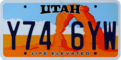 UT license plate Y746YW