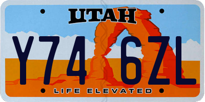 UT license plate Y746ZL
