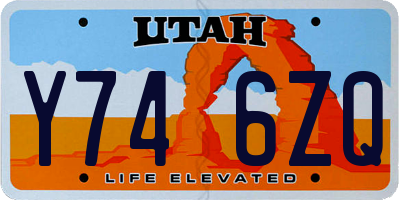 UT license plate Y746ZQ