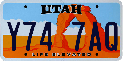 UT license plate Y747AQ