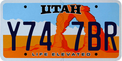 UT license plate Y747BR