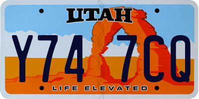 UT license plate Y747CQ