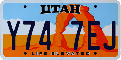 UT license plate Y747EJ