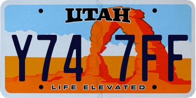 UT license plate Y747FF