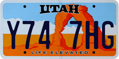 UT license plate Y747HG