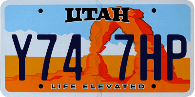 UT license plate Y747HP