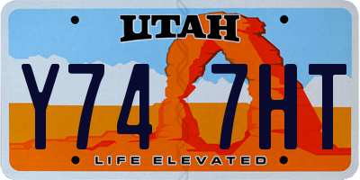 UT license plate Y747HT