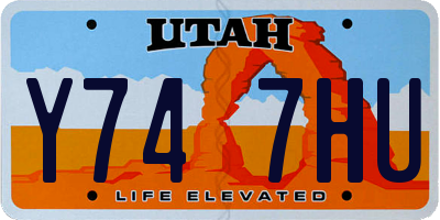 UT license plate Y747HU