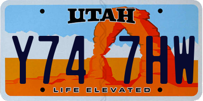 UT license plate Y747HW