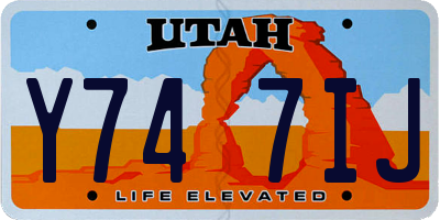 UT license plate Y747IJ