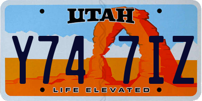 UT license plate Y747IZ