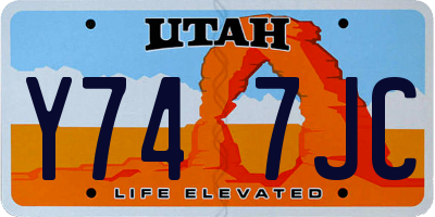 UT license plate Y747JC