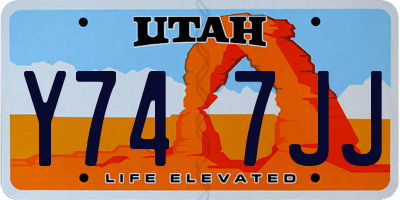 UT license plate Y747JJ