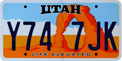UT license plate Y747JK