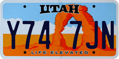 UT license plate Y747JN