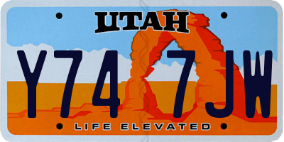 UT license plate Y747JW