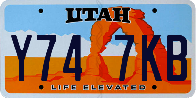 UT license plate Y747KB