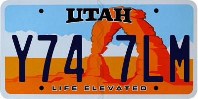UT license plate Y747LM