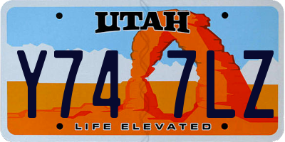 UT license plate Y747LZ