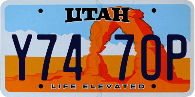 UT license plate Y747OP