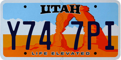 UT license plate Y747PI