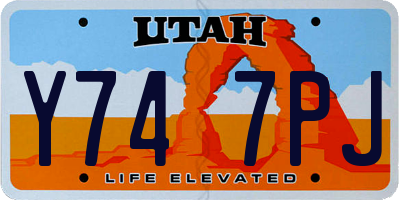 UT license plate Y747PJ