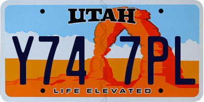 UT license plate Y747PL
