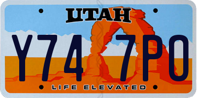 UT license plate Y747PO