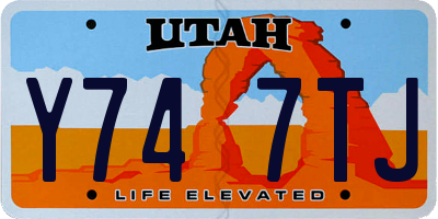 UT license plate Y747TJ
