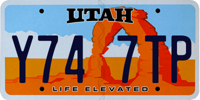 UT license plate Y747TP
