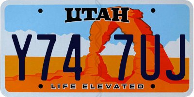 UT license plate Y747UJ