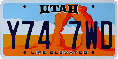 UT license plate Y747WD