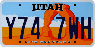 UT license plate Y747WH