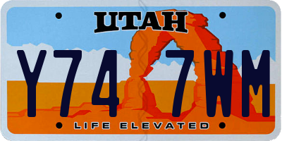 UT license plate Y747WM