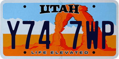 UT license plate Y747WP