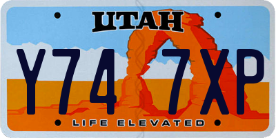 UT license plate Y747XP