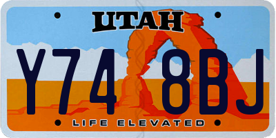UT license plate Y748BJ