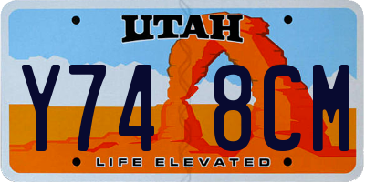 UT license plate Y748CM