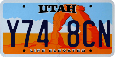 UT license plate Y748CN